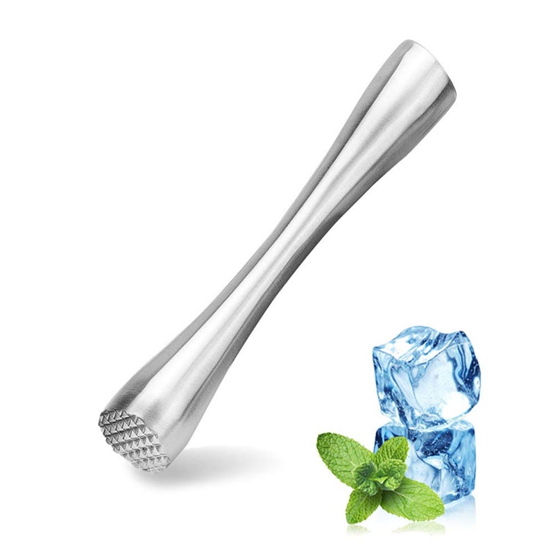 TripleLife 8" Muddler for Cocktails, Professional Stainless Steel Muddler for Old Fashioned Bitters, Creating Mojitos, Margaritas, Mint & Fruit Based Drinks- Ideal Home Bar, Bartender, Kitchen Masher Tool - Image 1